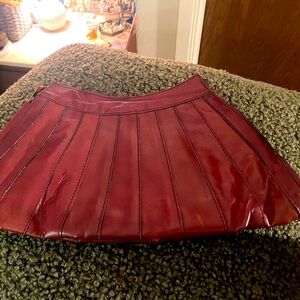 Cognac leather clutch bag JS Industries vintage leather bag - As Is